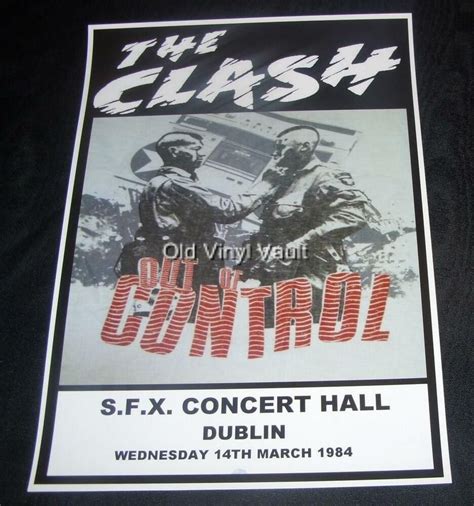 The Clash Concert Poster Sfx Concert Hall Dublin 1984 New A3 Size