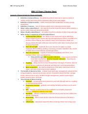 BBH 119 Exam 2 Review Sheet 2 Docx BBH 119 Spring 2018 Exam 2 Review