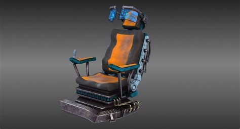 D Model Sci Fi Armchair Vr Ar Low Poly Cgtrader