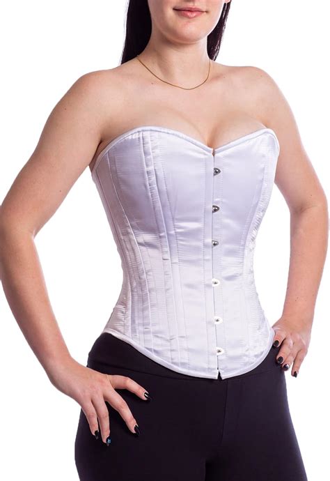 Orchard Corset Cs Womens Satin Overbust Steel Boned Waist Training