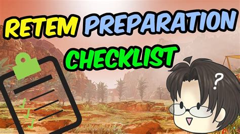 Pso2ngs Retem Preperation Check List Youtube