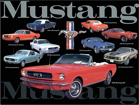 16 99 Aud Ford Mustang Collage Tin Sign Metal Garage 64 65 66 67 68 69 70 71 Usa Brand Ebay