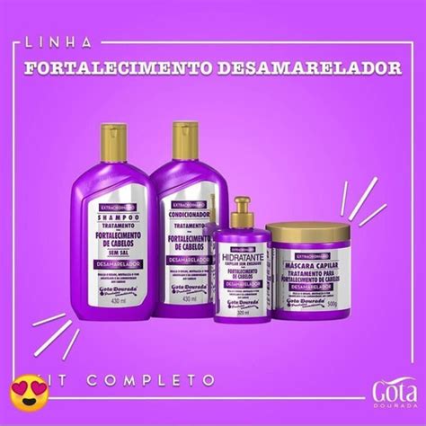 Kit Gota Dourada Desamarelador Shampoo Condicionador Ml Mercadolivre