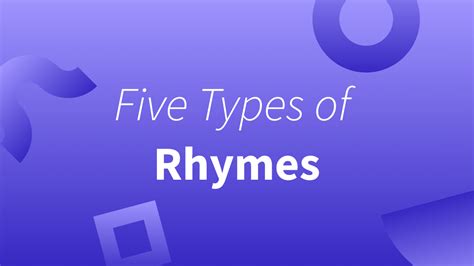 Five Popular Types Of Rhymes With Examples