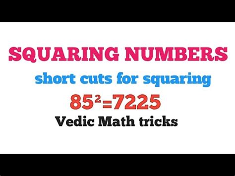 Squaring Numbers Ending In 5 Easy Way To Learn Squaring Vedic Math