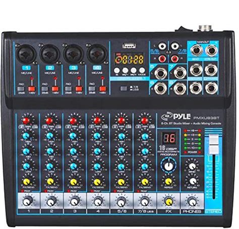 Pyle Professional Audio Mixer Sound Board Console Desk System Interface