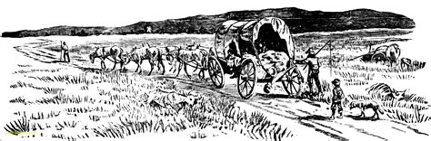 Covered Wagon Drawing At Paintingvalley Explore Collection Of