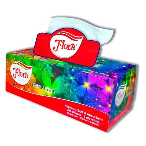 Flora Tissues Facial Tissues Box 200 Sheets Lakpura Llc