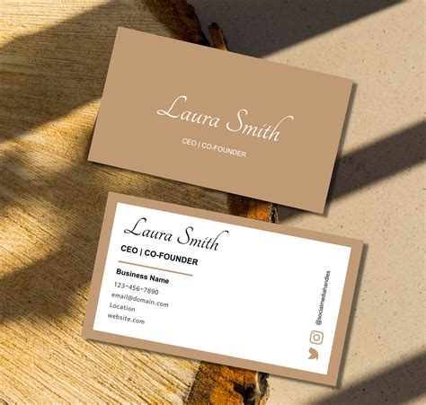 Founder Business Card Template Ceo Business Card Printable Business