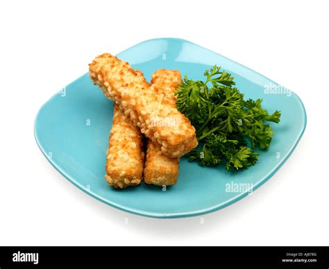 Baked Fish Fingers Stock Photo Alamy