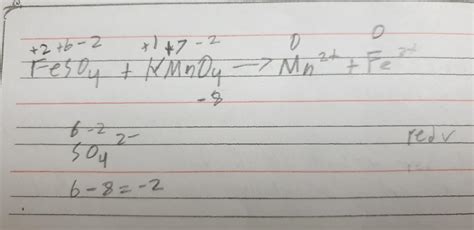 Oxidation And Reduction Help Here S The Question The Titration Of An Acidic Solution Of Feso4