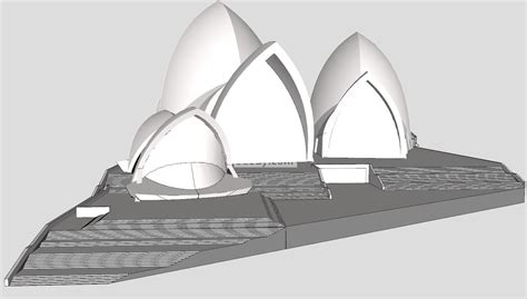 悉尼歌剧院外观建筑su模型sketchup草图大师skp模型