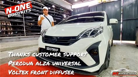 Thanks Customer Support Perodua Alza Universal Voltex Pu Front Diffuser