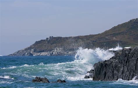 Waves Crashing Over Rocks Stock Photo Image Of Coastline 15163308