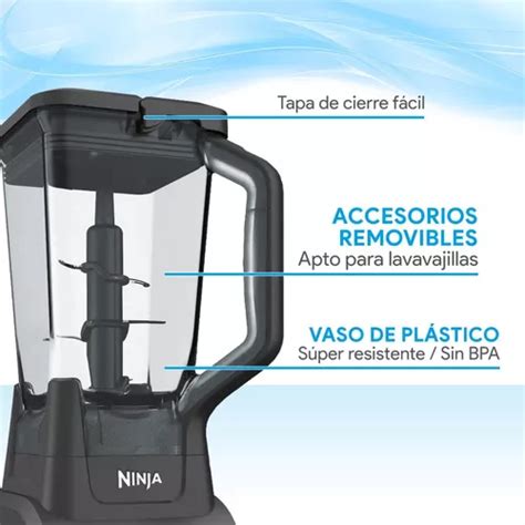 Licuadora Ninja Professional Blender 1000 Co610b 2 1 L Negra Con Vaso