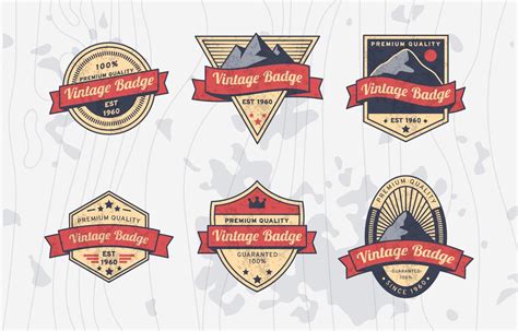 Vintage Badge Logo Collection 17724124 Vector Art at Vecteezy