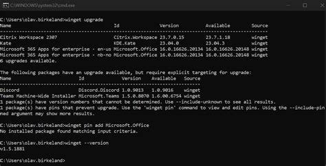 Office Upgrade Does Not Work · Issue 1728 · Microsoft Winget Cli · Github