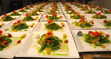 Peach And Nastiurum Salad Salad Peach Plating