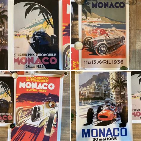 Lot Of 4 Posters Grand Prix Monaco Monaco Gp Affiche Catawiki