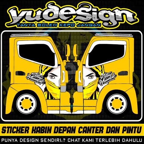 Sticker Decal Pintu Truck Canter Gambar Cewek Stay Humble Lazada