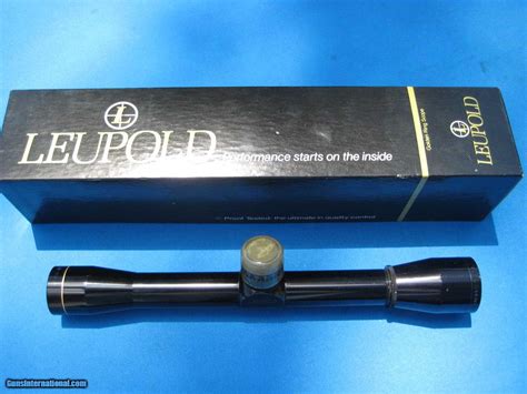 Leupold M8 4x Rifle Scope W Stoney Point Elevation Knob Duplex Reticle W Original Box For Sale