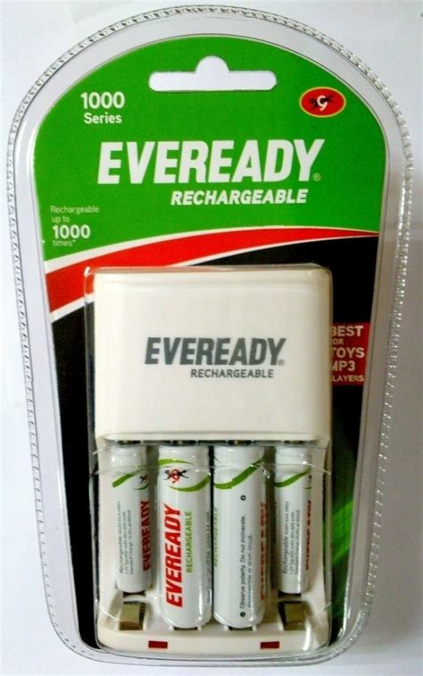 Eveready 1000 Series Aa Aaa Nimh Combo With 4 Rechargeable Batteries