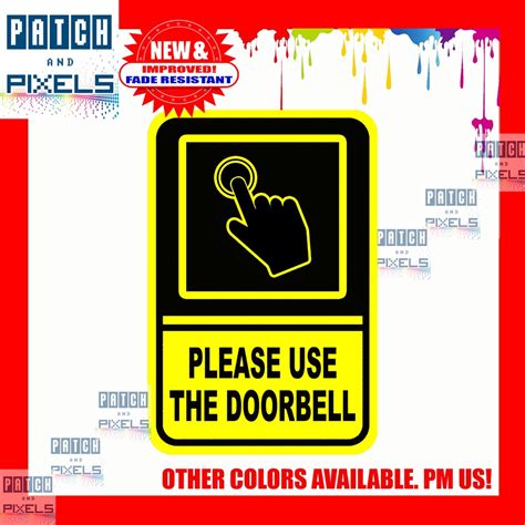 Doorbell Signage Stickerpvcmetal Sheet Shopee Philippines