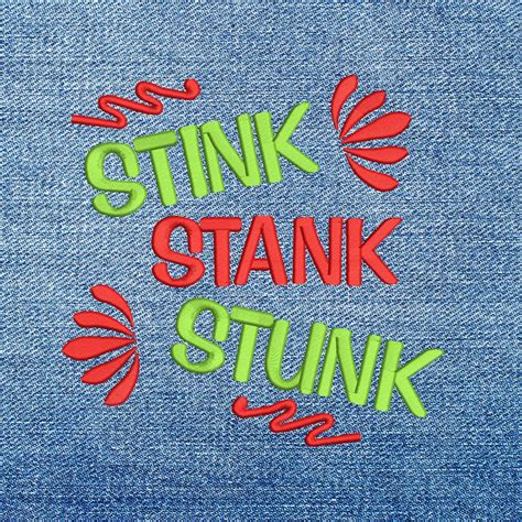 Stink Stank Stunk Embroidery Design Christmas Grinch Machine Etsy