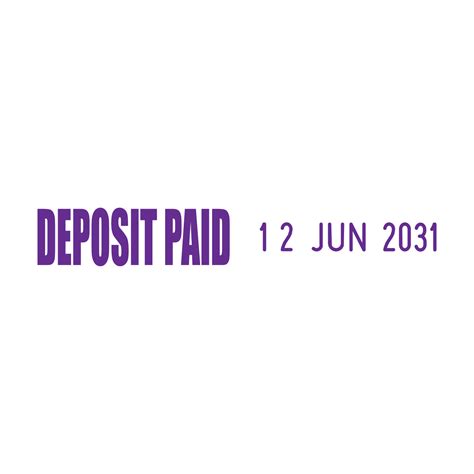 Deposit Paid Side-by-Side Date Stamp – Stamp Lab