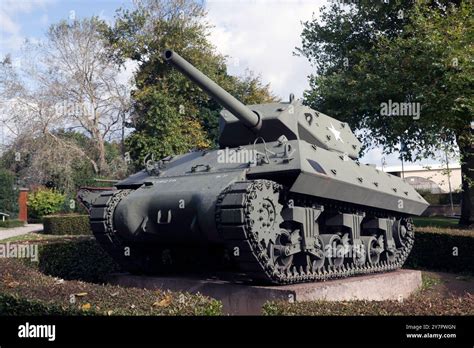 An American M10 Tank Destroyer On Display In The Grounds Of The
