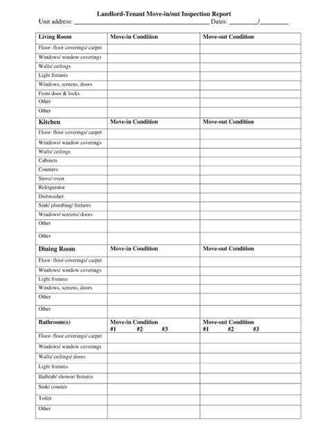 Move In Report Fill Online Printable Fillable Blank Pdffiller