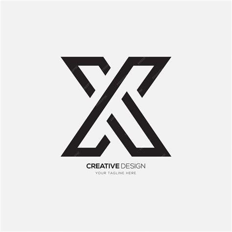 Premium Vector Line Art Minimal Letter C X Or X C Creative Unique Modern Typography Logo