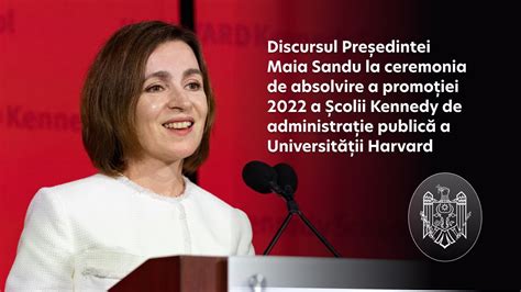 Discursul Președintei Maia Sandu la ceremonia de absolvire a promoţiei