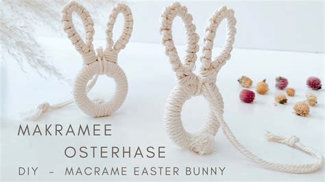 DIY ANLEITUNG MAKRAMEE OSTERHASE Macrame Easter Bunny Tutorial