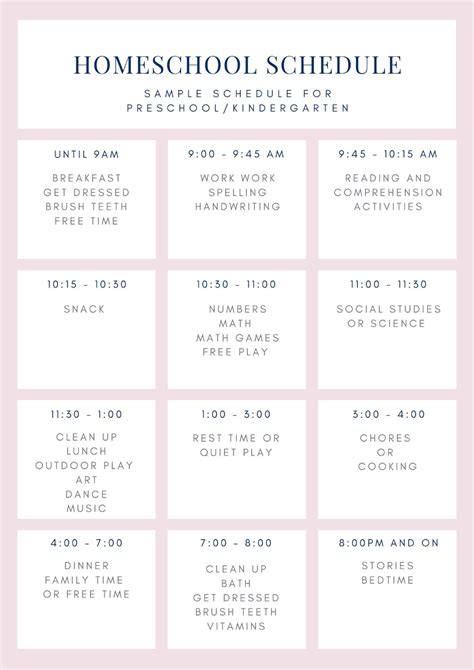 Schedule ideas – Artofit
