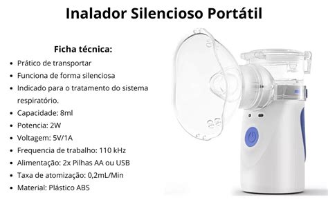 Aparelho De Inalação Qual O Melhor - Inalador e Nebulizador Portátil - Aparelho Mini de Inalação Silencioso ...