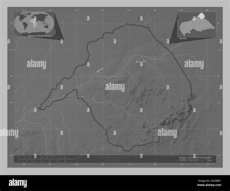 Vakaga Prefecture Of Central African Republic Grayscale Elevation Map