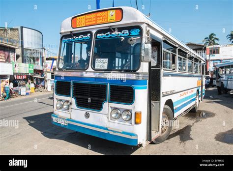 Ashok-Leyland local bus at Hikkaduwa Bus Station,Galle, Sri Lanka Stock ...