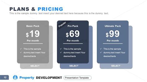 Property Development Business Pricing Slide Slidemodel