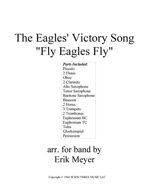 Eagles Victory Song Arr Erik Meyer By Dirk Quinn Band Sheet Music For Concert Band At Sheet