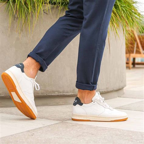 Malone Sneaker White Milled Leather Navy Us 7 Clae Touch Of