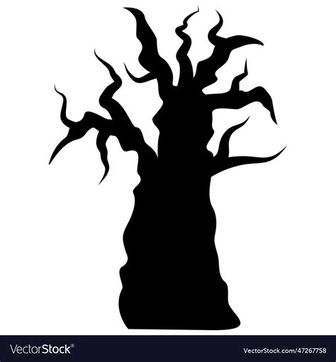 Halloween Black Tree Royalty Free Vector Image