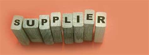 Supplier Word Made With Wooden Blocks Business Concept Stock Photo