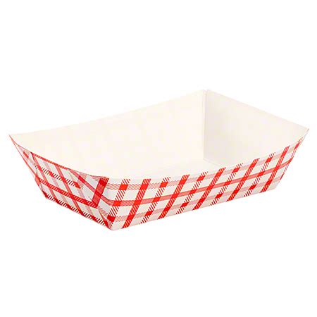 Karat Paper Food Trays W Shepherd S Check Lb Kim Paper