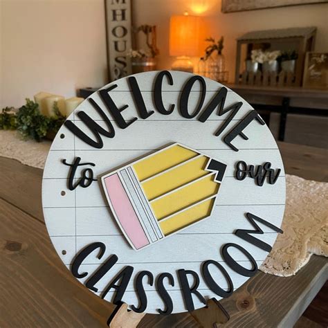 Welcome To Our Classroom Teacher Ts Teacher Sign Classroom Decor Teacher Items Etsy