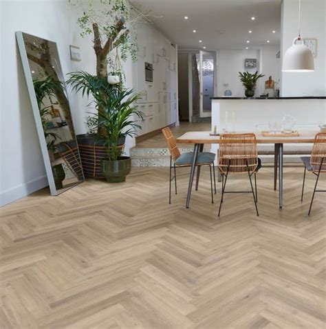 Polyflor Camaro Rigidcore Naked Blond Oak Herringbone Vinyl Flooring Artofit