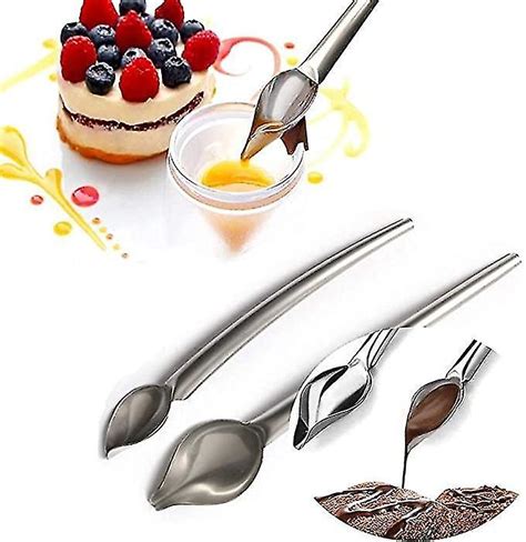 Stainless Steel Decorating Spoons 2pcs Pastry Decorating Pencil Spoons