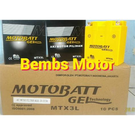 Jual Aki Motor Ninja 150R RX King Satria 120 NSR 150 Motobatt MTX3L