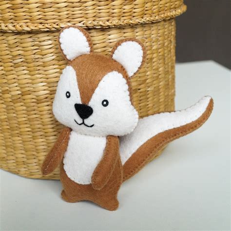 Squirrel Sewing Pattern Pdf Woodland Felt Animal Pattern Etsy