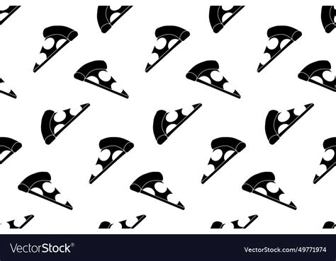 Pizza Slice Silhouette Pattern Royalty Free Vector Image